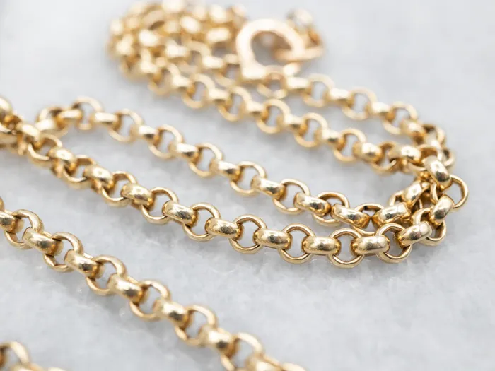 Yellow Gold Rolo Link Chain Market Square Jewelers PreStyled Sets