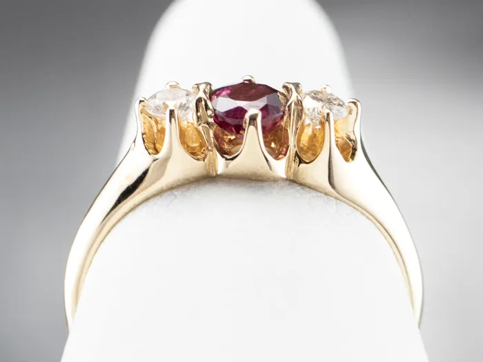 Yellow Gold Ruby and Diamond Ring Market Square Jewelers Rings Yellow Gold Ruby and Diamond Ring Market Square Jewelers Rings