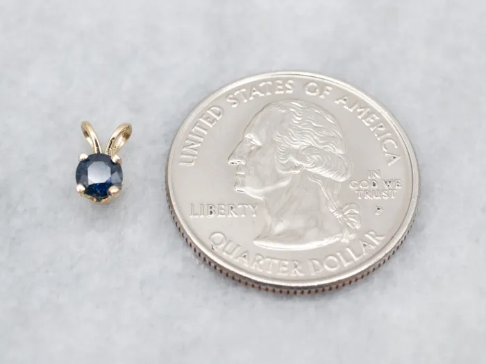 Yellow Gold Sapphire Solitaire Pendant Market Square Jewelers PreStyled Sets Yellow Gold Sapphire Solitaire Pendant Market Square Jewelers PreStyled Sets