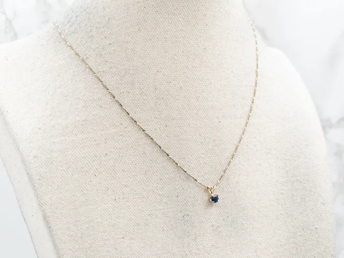 Yellow Gold Sapphire Solitaire Pendant Market Square Jewelers PreStyled Sets Yellow Gold Sapphire Solitaire Pendant Market Square Jewelers PreStyled Sets