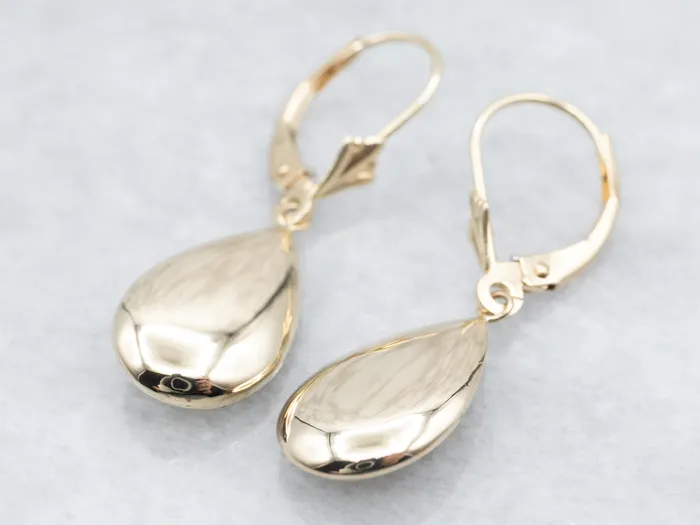 Yellow Gold Teardrop Drop Earrings Market Square Jewelers Earrings Yellow Gold Teardrop Drop Earrings Market Square Jewelers Earrings