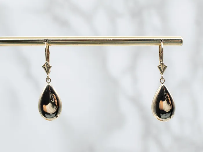 Yellow Gold Teardrop Drop Earrings Market Square Jewelers Earrings Yellow Gold Teardrop Drop Earrings Market Square Jewelers Earrings
