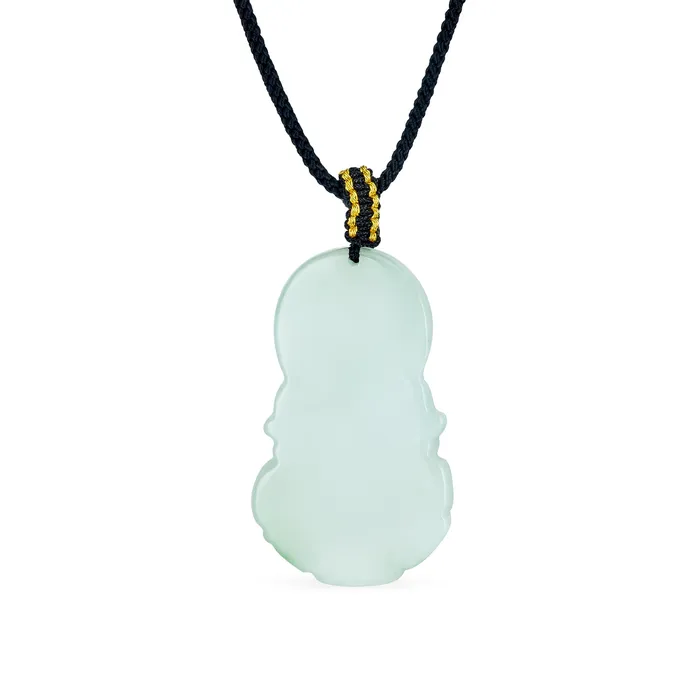 Yogi Protection Amulet Green Jade Buddha Pendant Necklace Black Cord 1624 Inch BlingJewelry Wholesale Necklaces Yogi Protection Amulet Green Jade Buddha Pendant Necklace Black Cord 1624 Inch BlingJewelry Wholesale Necklaces