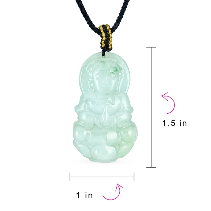 Yogi Protection Amulet Green Jade Buddha Pendant Necklace Black Cord 1624 Inch BlingJewelry Wholesale Necklaces Yogi Protection Amulet Green Jade Buddha Pendant Necklace Black Cord 1624 Inch BlingJewelry Wholesale Necklaces