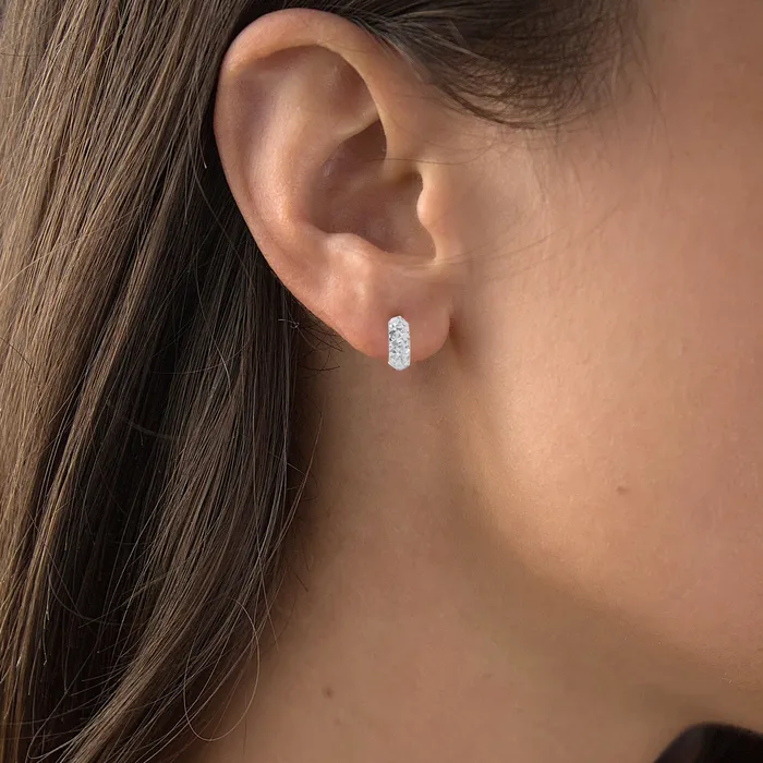14K TwoTone Gold Reversible Diamond Cut 400x1000mm Huggie Earring DecadenceJewelry Earrings 14K TwoTone Gold Reversible Diamond Cut 400x1000mm Huggie Earring DecadenceJewelry Earrings