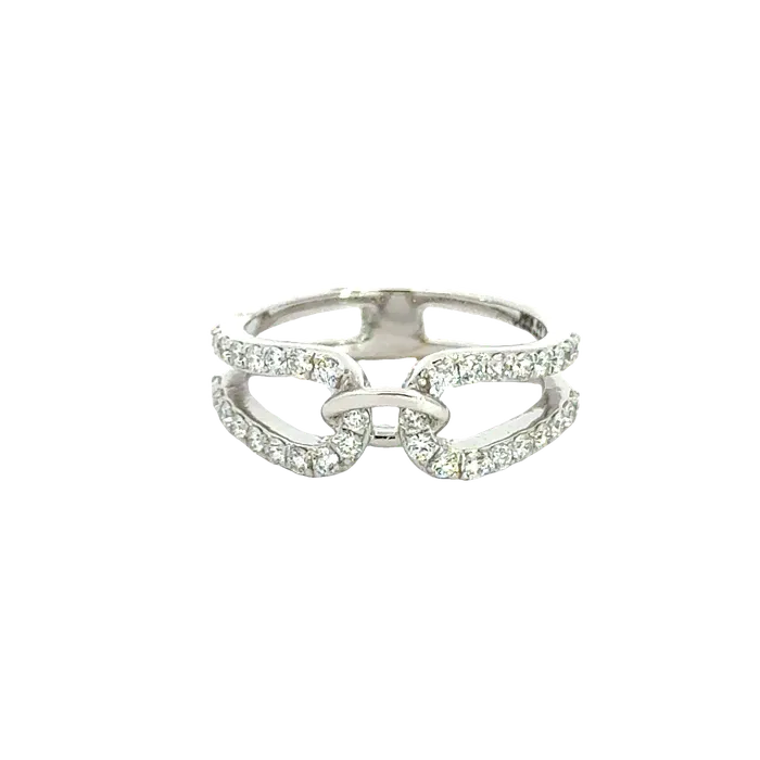 18k White Gold and Diamond Fancy Ring in size 5 and total gold weight of 317g Gold Palace Rings