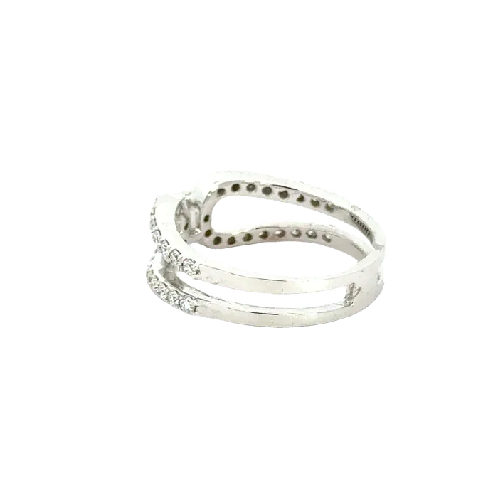 18k White Gold and Diamond Fancy Ring in size 5 and total gold weight of 317g Gold Palace Rings