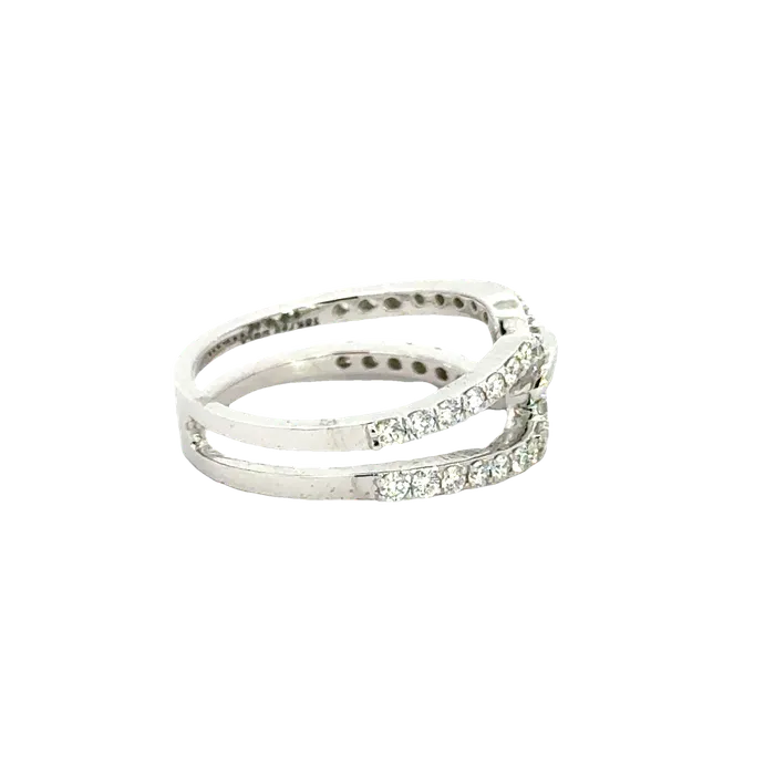 18k White Gold and Diamond Fancy Ring in size 5 and total gold weight of 317g Gold Palace Rings