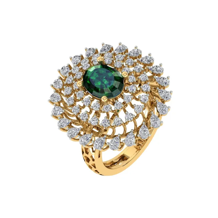 18k Yellow Gold and Diamond Fancy Ring in size 6 and total gold weight of 618g Gold Palace Rings 18k Yellow Gold and Diamond Fancy Ring in size 6 and total gold weight of 618g Gold Palace Rings