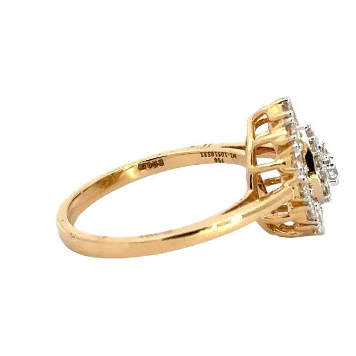 18k Yellow Gold and Diamond Pear Shaped Fancy Ring in size 55 and total gold weight of 314g Gold Palace Rings