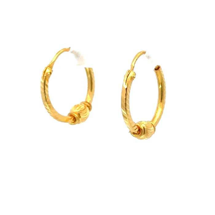 22k Yellow Gold Hoop Earrings with gold weight of 168g Gold Palace Earrings