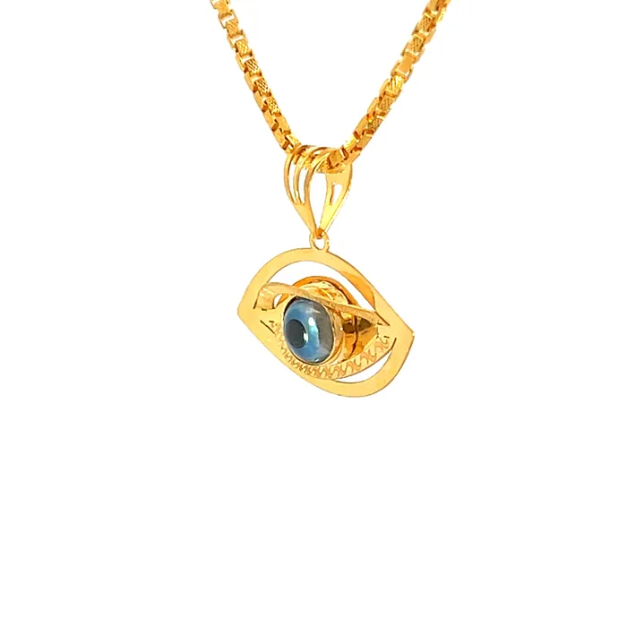 22k Yellow Gold Religious Evil Eye Medium Pendants with gold weight of 159g Gold Palace Bracelets