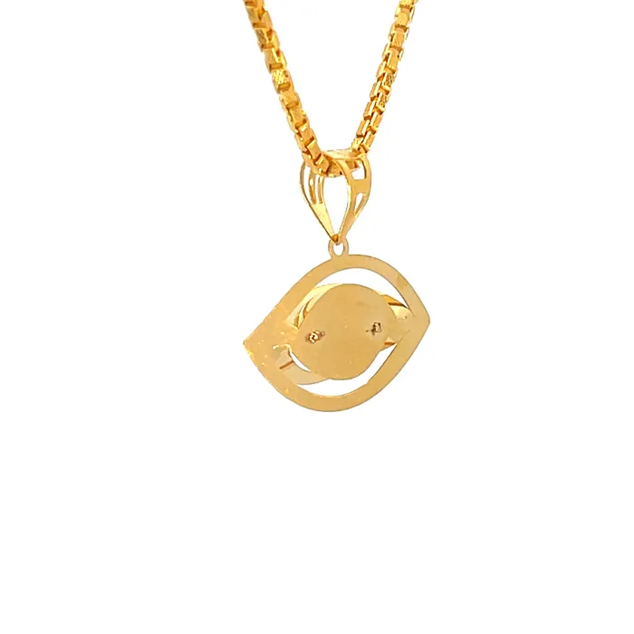 22k Yellow Gold Religious Evil Eye Medium Pendants with gold weight of 159g Gold Palace Bracelets