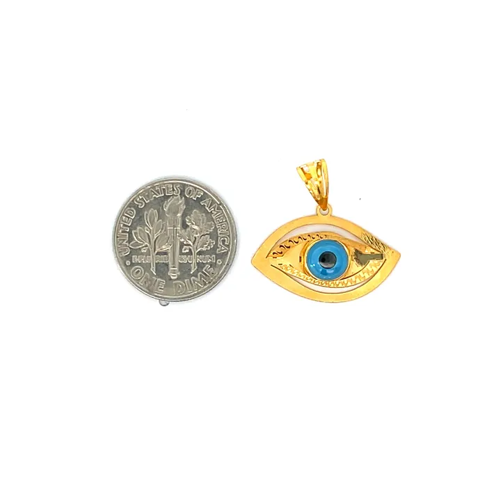 22k Yellow Gold Religious Evil Eye Medium Pendants with gold weight of 159g Gold Palace Bracelets