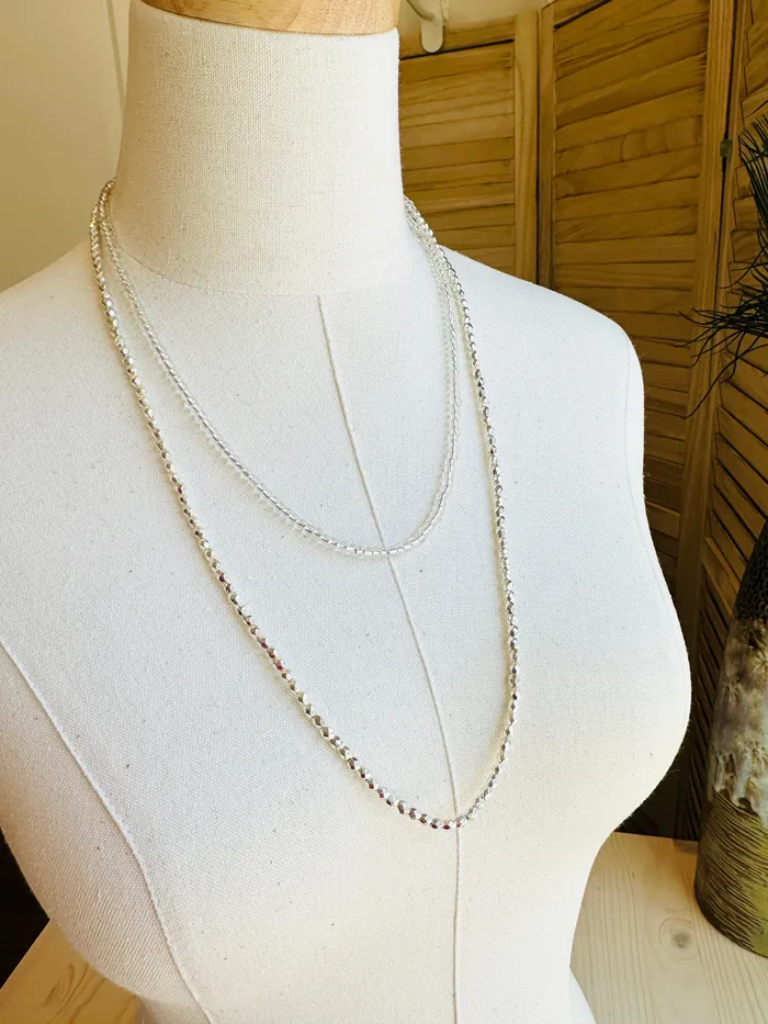 Beaded Wrap NecklaceBracelet Silver House of Sanchez Bracelets