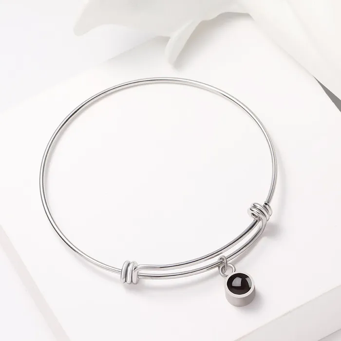 Bracelets Custom Hidden Photo Projection Adjustable Bangle Round Zircon Bracelet Hidden Forever Bracelets Custom Hidden Photo Projection Adjustable Bangle Round Zircon Bracelet Hidden Forever