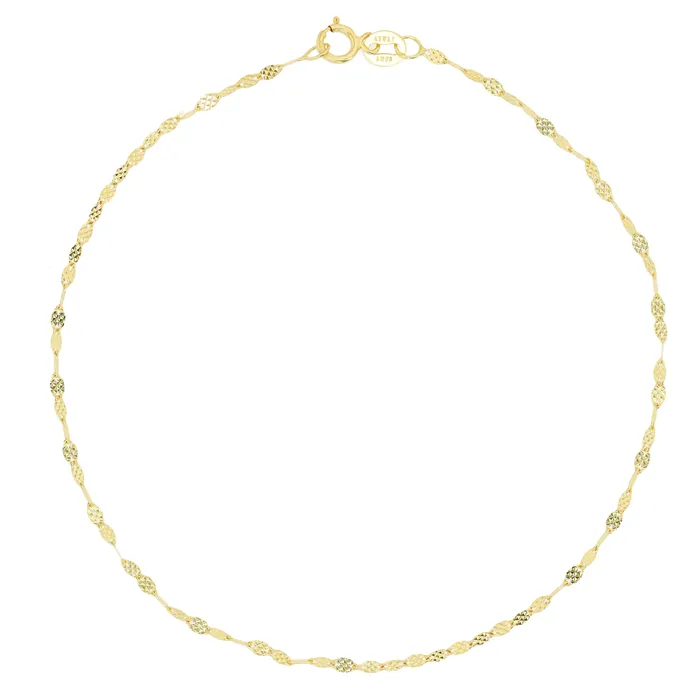 Bracelets DecadenceJewelry 14K Yellow Gold 180mm 9 030 Diamond Cut Petal Chain Bracelet Bracelets DecadenceJewelry 14K Yellow Gold 180mm 9 030 Diamond Cut Petal Chain Bracelet