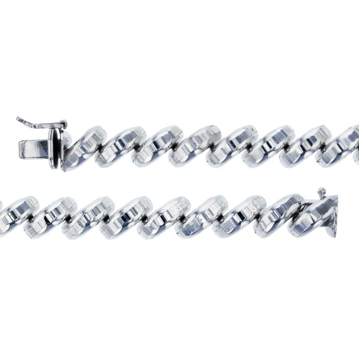 Bracelets Sterling Silver 16MM Mirror Cut San Marco Bracelet Silver