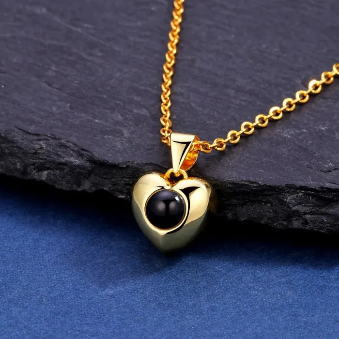 Custom Heart Apple Hidden Photo Necklace Hidden Forever Necklaces