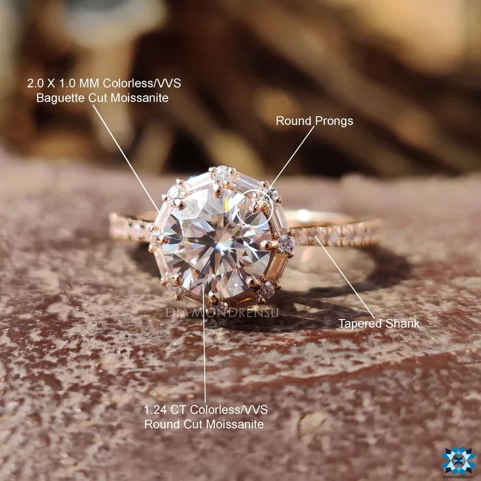 Dazzling 173 TW Round Cut Pave Wrap Unique Halo Engagement Ring Diamondrensu Rings Dazzling 173 TW Round Cut Pave Wrap Unique Halo Engagement Ring Diamondrensu Rings
