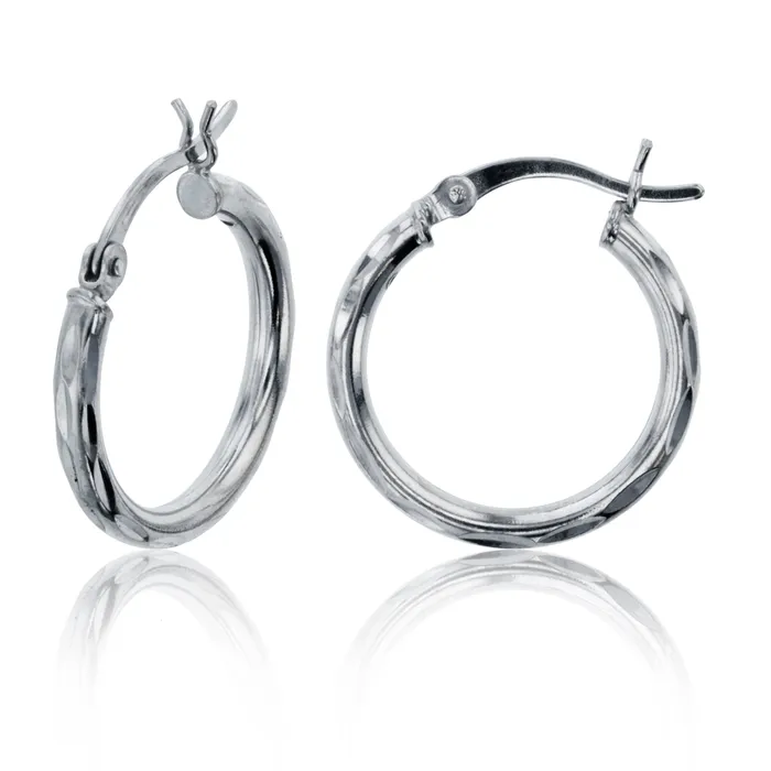 DECADENCE Sterling Silver Diamond Cut Polished Basic Hoop Earrings for Women Round Hoop Earrings Secure Snap Bar Closure Shiny Classic Earrings 10mm70mm Silver Earrings DECADENCE Sterling Silver Diamond Cut Polished Basic Hoop Earrings for Women Round Hoop Earrings Secure Snap Bar Closure Shiny Classic Earrings 10mm70mm Silver Earrings