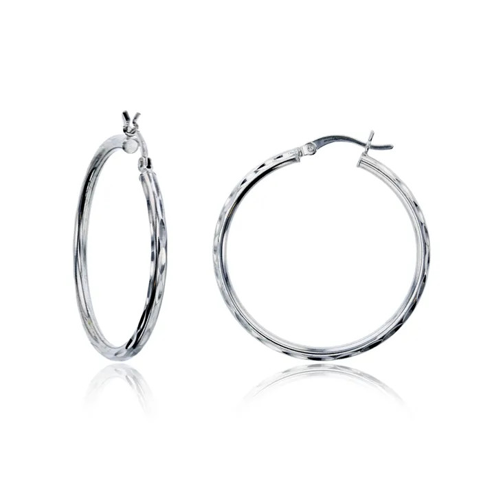 DECADENCE Sterling Silver Diamond Cut Polished Basic Hoop Earrings for Women Round Hoop Earrings Secure Snap Bar Closure Shiny Classic Earrings 10mm70mm Silver Earrings DECADENCE Sterling Silver Diamond Cut Polished Basic Hoop Earrings for Women Round Hoop Earrings Secure Snap Bar Closure Shiny Classic Earrings 10mm70mm Silver Earrings