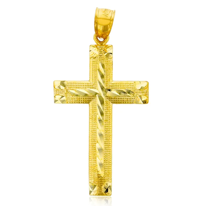 DecadenceJewelry Necklaces 14K Gold Yellow DC Cross Pendant