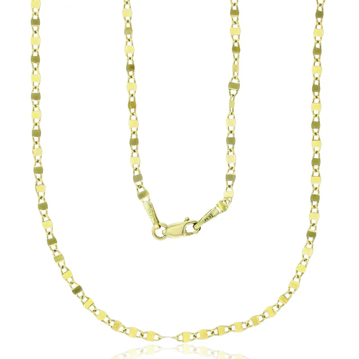 DecadenceJewelry Rings 14K Yellow Gold Solid 2mm250mm Diamond Cut Mariner Chain with Lobster Claw Clasp Italian Gold Necklaces Gold Mariner Necklaces for Men and Women DecadenceJewelry Rings 14K Yellow Gold Solid 2mm250mm Diamond Cut Mariner Chain with Lobster Claw Clasp Italian Gold Necklaces Gold Mariner Necklaces for Men and Women