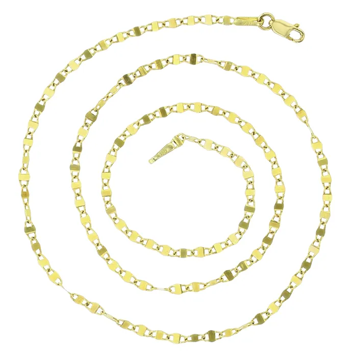 DecadenceJewelry Rings 14K Yellow Gold Solid 2mm250mm Diamond Cut Mariner Chain with Lobster Claw Clasp Italian Gold Necklaces Gold Mariner Necklaces for Men and Women DecadenceJewelry Rings 14K Yellow Gold Solid 2mm250mm Diamond Cut Mariner Chain with Lobster Claw Clasp Italian Gold Necklaces Gold Mariner Necklaces for Men and Women