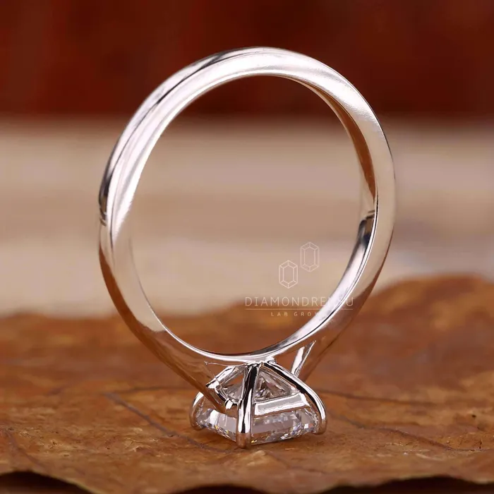 Diamondrensu 10 CT Princess Cut Lab Grown Diamond Solitaire Engagement Ring Rings Diamondrensu 10 CT Princess Cut Lab Grown Diamond Solitaire Engagement Ring Rings
