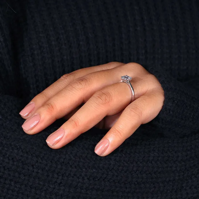 Diamondrensu 10 CT Princess Cut Lab Grown Diamond Solitaire Engagement Ring Rings Diamondrensu 10 CT Princess Cut Lab Grown Diamond Solitaire Engagement Ring Rings