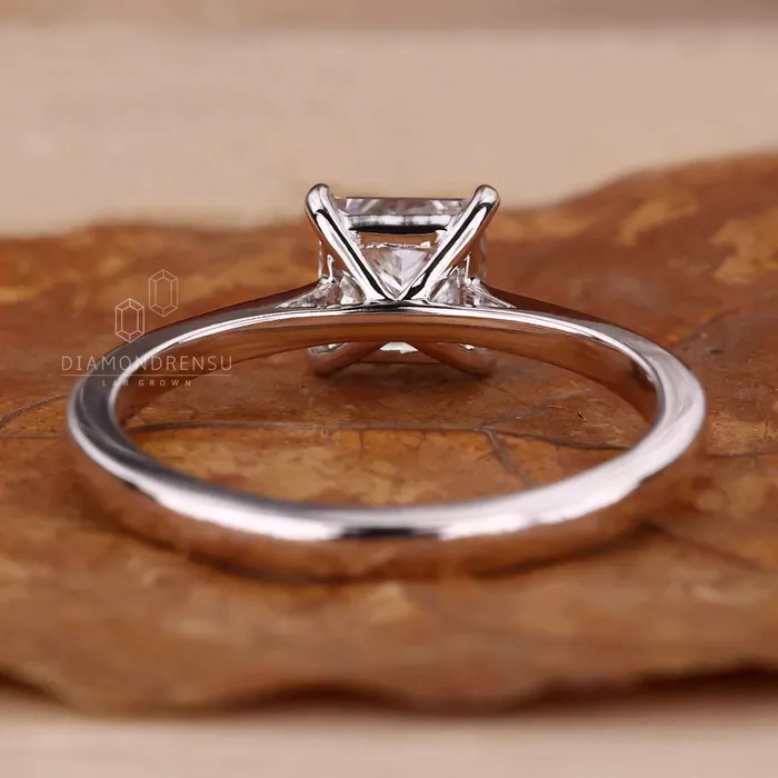 Diamondrensu 10 CT Princess Cut Lab Grown Diamond Solitaire Engagement Ring Rings Diamondrensu 10 CT Princess Cut Lab Grown Diamond Solitaire Engagement Ring Rings