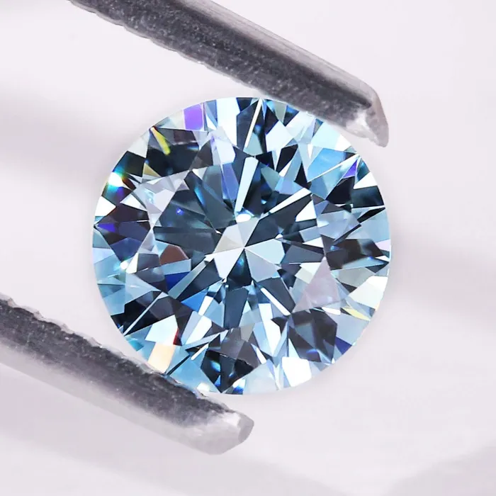 Diamondrensu 10 CT Round Fancy Blue Lab Grown Diamond Loose Diamond for Engagement Ring Rings Diamondrensu 10 CT Round Fancy Blue Lab Grown Diamond Loose Diamond for Engagement Ring Rings