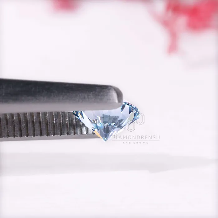 Diamondrensu 10 CT Round Fancy Blue Lab Grown Diamond Loose Diamond for Engagement Ring Rings