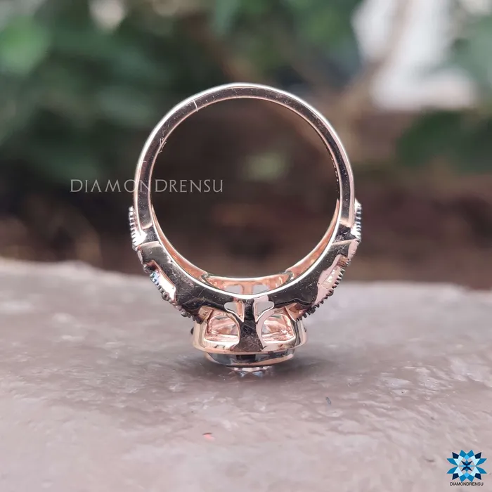 Diamondrensu 175 TCW Round Old European Cut Antique Vintage Moissanite Ring Rings Diamondrensu 175 TCW Round Old European Cut Antique Vintage Moissanite Ring Rings