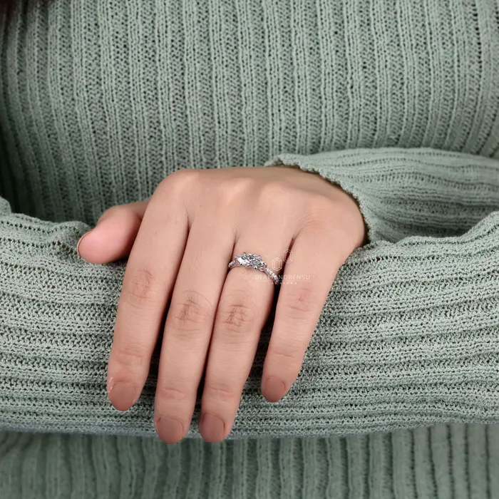 Diamondrensu 1 CT Marquise Cut Lab Grown Diamond Engagement Ring IGI Certified Diamond Rings