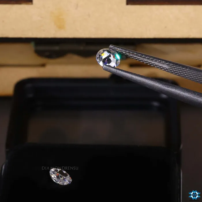 Diamondrensu Earrings 050 to 40 TW Round Rose Cut Best Pair Loose Moissanite for Stud Earrings