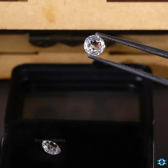 Diamondrensu Earrings 050 to 40 TW Round Rose Cut Best Pair Loose Moissanite for Stud Earrings