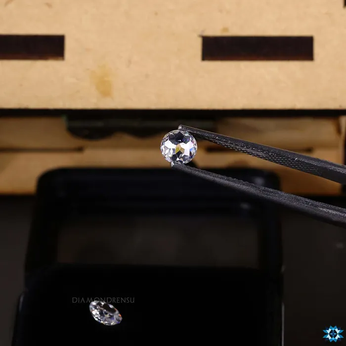 Diamondrensu Earrings 050 to 40 TW Round Rose Cut Best Pair Loose Moissanite for Stud Earrings