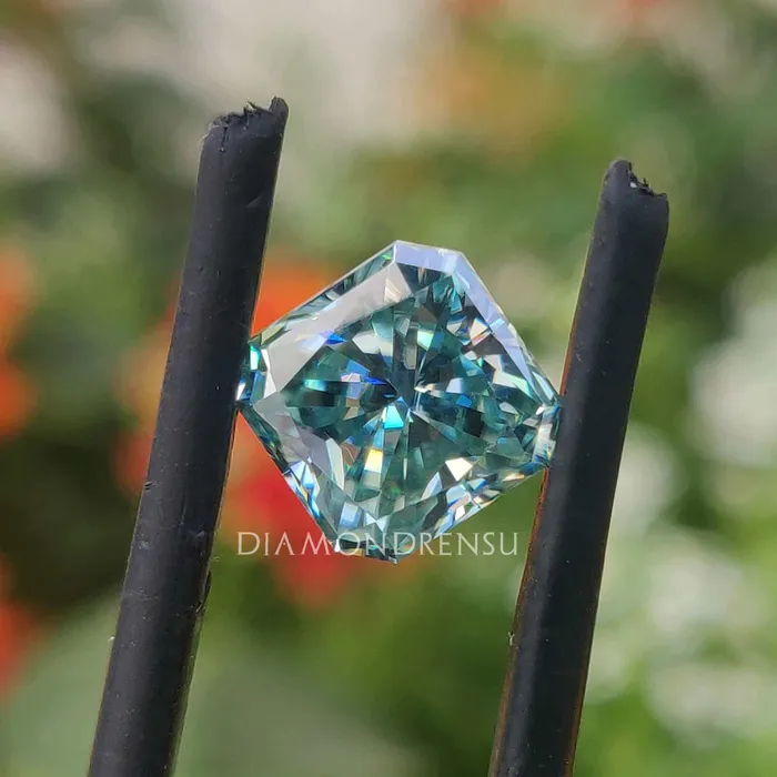 Diamondrensu Rings 165 CT Cyan Blue VS1 Loose Moissanite for EyeCatching Moissanite Engagement Ring Diamondrensu Rings 165 CT Cyan Blue VS1 Loose Moissanite for EyeCatching Moissanite Engagement Ring
