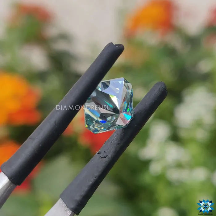 Diamondrensu Rings 165 CT Cyan Blue VS1 Loose Moissanite for EyeCatching Moissanite Engagement Ring Diamondrensu Rings 165 CT Cyan Blue VS1 Loose Moissanite for EyeCatching Moissanite Engagement Ring