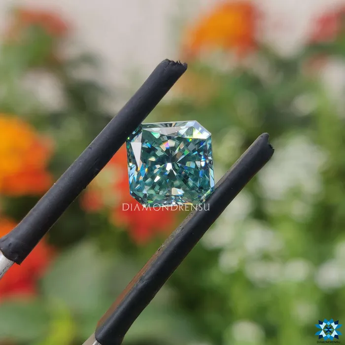 Diamondrensu Rings 165 CT Cyan Blue VS1 Loose Moissanite for EyeCatching Moissanite Engagement Ring Diamondrensu Rings 165 CT Cyan Blue VS1 Loose Moissanite for EyeCatching Moissanite Engagement Ring