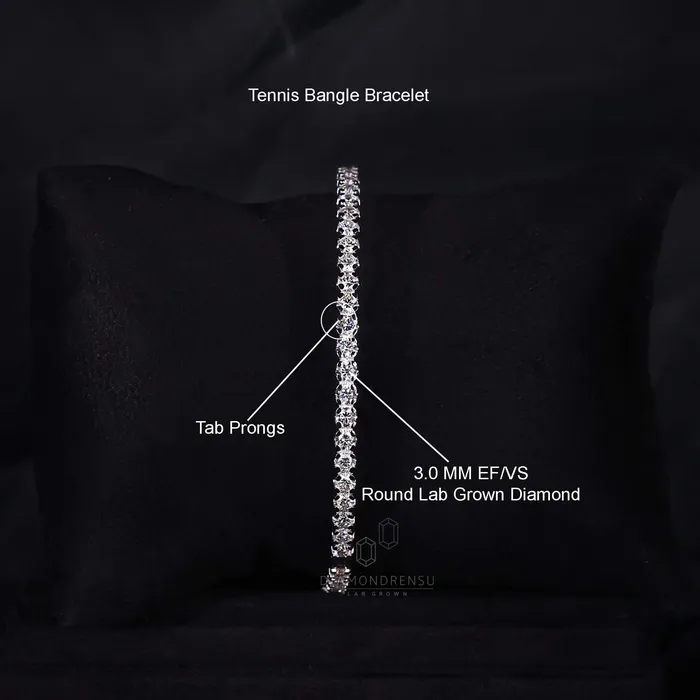 Diamondrensu Rings Round Brilliant Cut Lab Grown Diamond Bangle Diamondrensu Rings Round Brilliant Cut Lab Grown Diamond Bangle