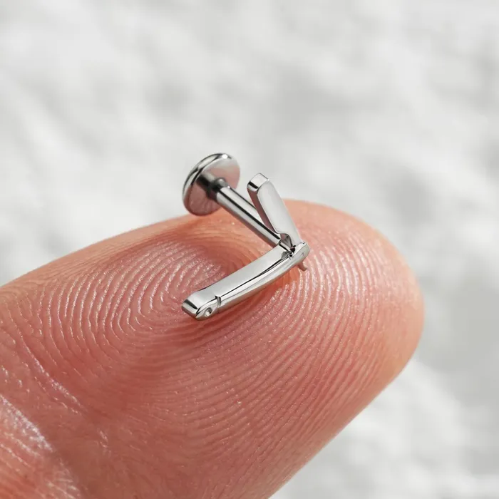 Earrings 16G Titanium Internally Threaded Razor Cartilage Stud OUFER BODY JEWELRY Earrings 16G Titanium Internally Threaded Razor Cartilage Stud OUFER BODY JEWELRY