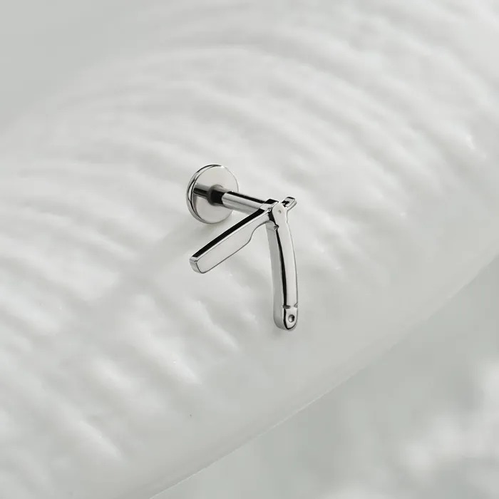 Earrings 16G Titanium Internally Threaded Razor Cartilage Stud OUFER BODY JEWELRY Earrings 16G Titanium Internally Threaded Razor Cartilage Stud OUFER BODY JEWELRY