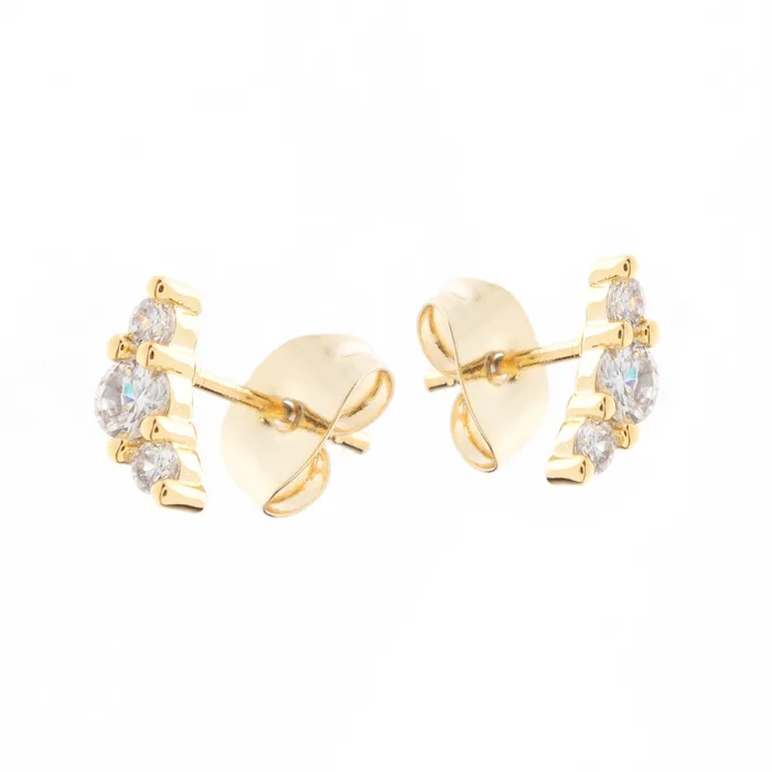 Earrings Betty and Biddy Curved Gem Stud