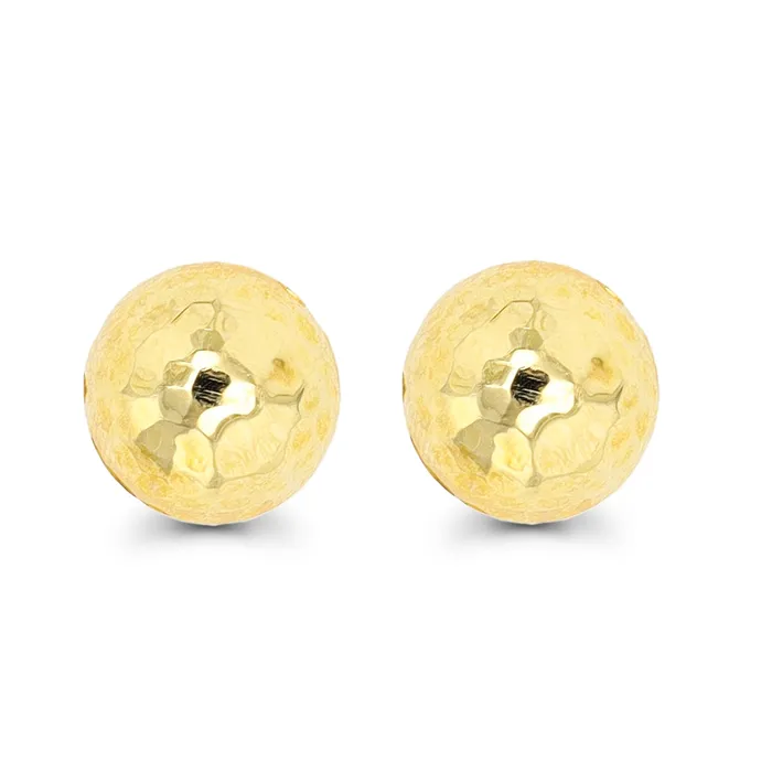 Earrings DecadenceJewelry 14K Gold 10MM DC Half Ball Stud Earrings