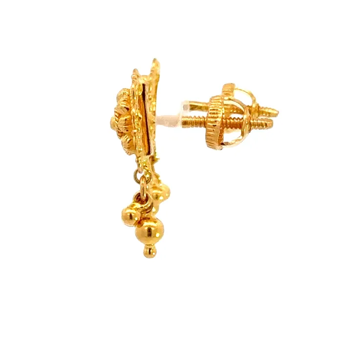 Earrings Gold Palace 22k Yellow Gold Dangling Earrings with gold weight of 336g