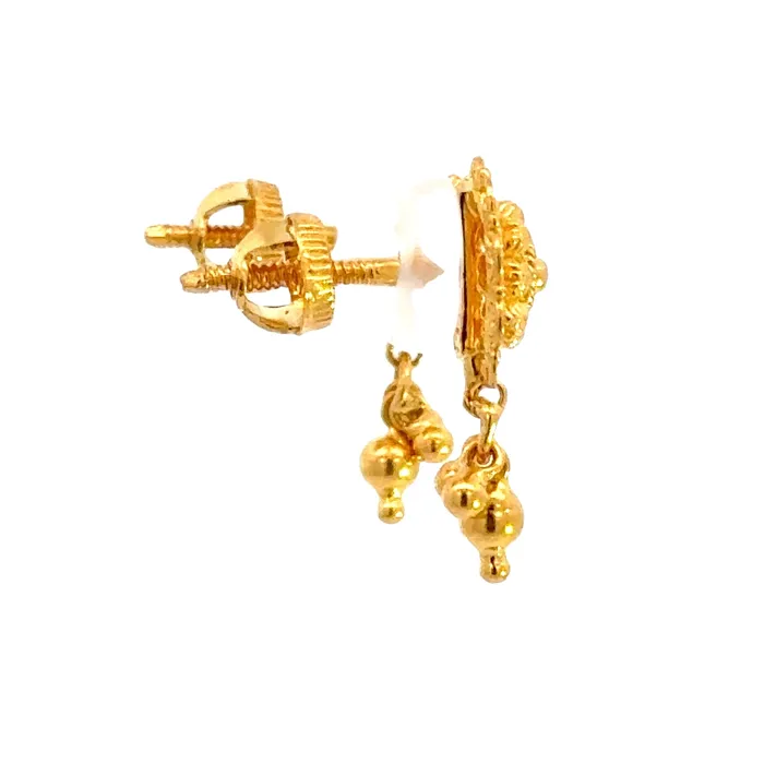 Earrings Gold Palace 22k Yellow Gold Dangling Earrings with gold weight of 336g