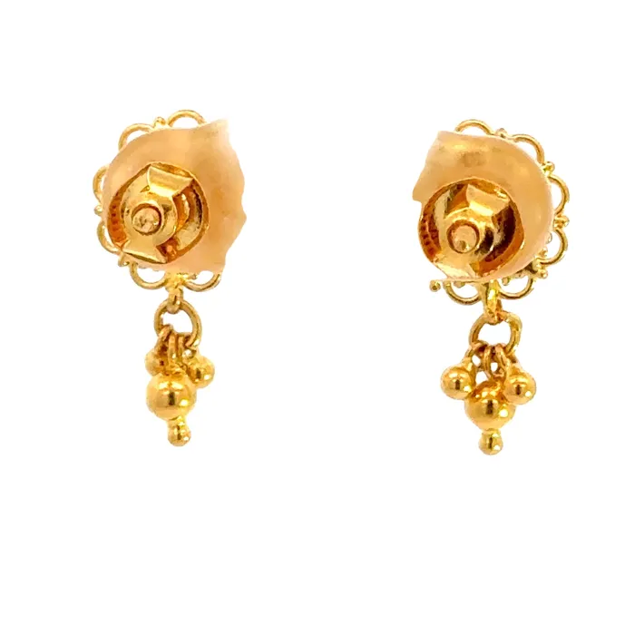 Earrings Gold Palace 22k Yellow Gold Dangling Earrings with gold weight of 336g